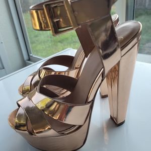 Gold Platform Heel